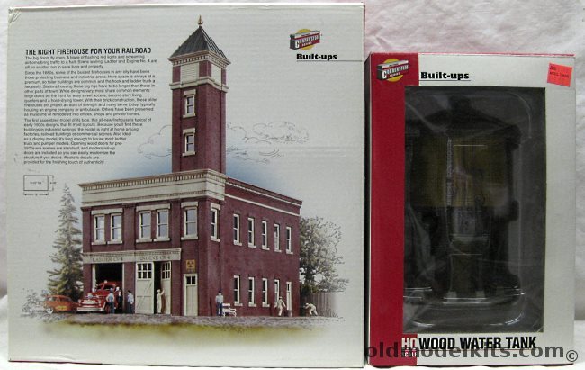 Walthers HO 933-2809 Fire Company No.4 and 933-2813 Wood Water Tank - HO Scale plastic model kit